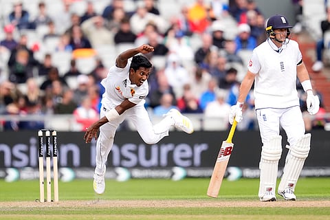 England vs Sri Lanka 1st Test Day 2: Sri Lanka's Vishwa Fernando bowls against England